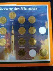 DÜNYA HAVACILIK OLAYLARI TEMALI HATIRA SHELL PİRİNÇ MADALYON SETİ