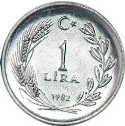 Türkiye Cumhuriyet 1982 Yılı 1 Lira 6546