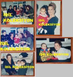 YEŞİLÇAM'IN YILDIZI HÜLYA KOÇYİĞİT'İN ORİJİNAL 3'LÜ FOTOĞRAF SETİ  - 12,5 x 9 cm EBADINDA - HÜLYA KOÇYİĞİT, KIZI GÜLŞAH ALKOÇLAR'IN BEBEĞİ NESLİŞAH'IN BİRİNCİ YAŞ GÜNÜNÜ EV ORTAMINDA KUTLADIĞI ANLARDA TORUNUYLA ve ÇOCUKLARLA İLGİLENİRKEN ÇEKİLMİŞ 5 FARKLI KARE... ÖZEL ARŞİV. 1989