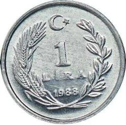Türkiye Cumhuriyeti  1988 Yılı 1 Lira  8206