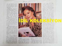 YEŞİLÇAM'IN YILDIZI HÜLYA KOÇYİĞİT'İN DERGİDEN KESİLME FOTOĞRAFI - 22 x 18 cm EBADINDA