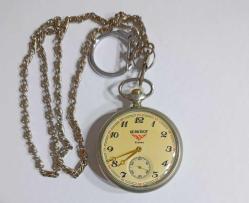 SERKİSOF MARKA T.C.D.D. TRENLİ KURMALI KÖSTEKLİ CEP SAATİ FAAL ÇALIŞIR DURUMDA