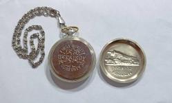 SERKİSOF MARKA T.C.D.D. TRENLİ KURMALI KÖSTEKLİ CEP SAATİ FAAL ÇALIŞIR DURUMDA