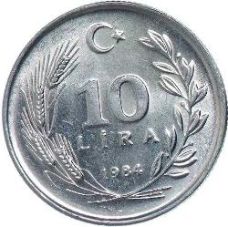 Türkiye Cumhuriyeti 1984 10 Lira  (8224)