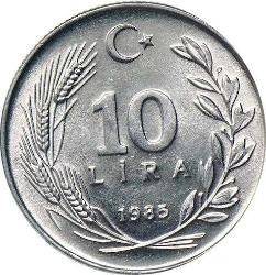 Türkiye Cumhuriyeti  1985 Yılı 10 Lira (2226)