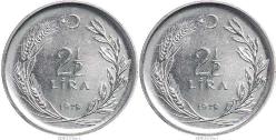 Türkiye Cumhuriyeti 1979 2.5 Lira Ters Düz Takım Çil  (8252)