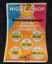 LOT.16 » SİYASİ TARİH. MİGROS ÇALIŞANLARI DİRENİŞ BİLDİRİSİ. NADİR.