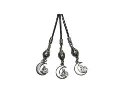 TUĞRA VE HİLAL DESENLİ GÜMÜŞ TESPİH PÜSKÜLÜ