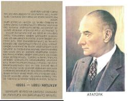 1970-80'ler Cumhuriyetimizin Kurucusu M.K.ATATÜRK Portreli Eğitici Kart