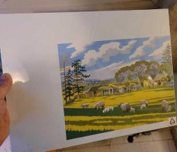 HİÇ KULLANILMAMIŞ ALMAN MALI BOYA SETİ. FIRÇASI VE BOYANACAK RESİM TAM TAKIM.