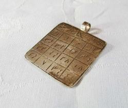 EsKi TILSIMLI GÜMÜŞ BüYüK KOLYE UCU----.Şifa,Korunma VEFKİ