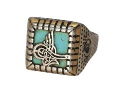 TUĞRA VE AY YILDIZLI GÜMÜŞ YÜZÜK