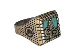 TUĞRA VE AY YILDIZLI GÜMÜŞ YÜZÜK