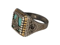 TUĞRA VE AY YILDIZLI GÜMÜŞ YÜZÜK