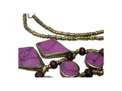 PEMBE AKİK TAŞLI GERDANLIK