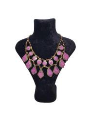 PEMBE AKİK TAŞLI GERDANLIK