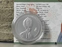 2023 - 1. Ahmet (Ahmed) - Osmanlı Padişahları Serisi No:14 - Darphane Sertifikalı Gümüş Hatıra Para - Çil kondisyon