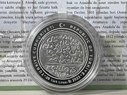 2023 - 1. Ahmet (Ahmed) - Osmanlı Padişahları Serisi No:14 - Darphane Sertifikalı Gümüş Hatıra Para - Çil kondisyon