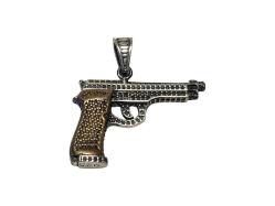 TABANCA FORMLU GÜMÜŞ KOLYE UCU - TESPİH SALLAMASI