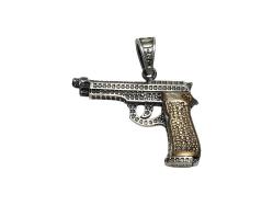 TABANCA FORMLU GÜMÜŞ KOLYE UCU - TESPİH SALLAMASI