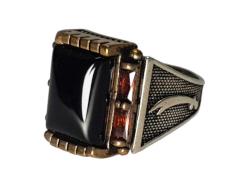 ZÜLFİKAR RESİMLİ SİTRİN TAŞLI GÜMÜŞ YÜZÜK