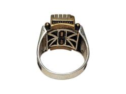 ZÜLFİKAR RESİMLİ SİTRİN TAŞLI GÜMÜŞ YÜZÜK