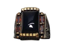 ZÜLFİKAR RESİMLİ SİTRİN TAŞLI GÜMÜŞ YÜZÜK