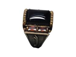 ZÜLFİKAR RESİMLİ SİTRİN TAŞLI GÜMÜŞ YÜZÜK