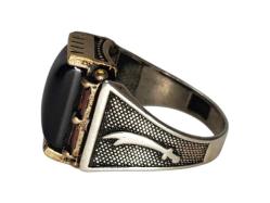 ZÜLFİKAR RESİMLİ SİTRİN TAŞLI GÜMÜŞ YÜZÜK