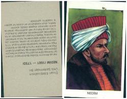 1970-80'ler Türk Büyüklerinden Nedim Portreli Eğitici Kart
