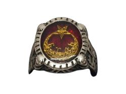 AY YILDIZLI GÜMÜŞ YÜZÜK