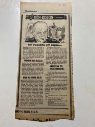TERCÜMAN GAZETESİ KUPÜRÜ 33 x 13 cm ebatında Tek Yaprak 1980LER - TARİHTEN BUGÜNE İLHAN BARDAKÇI KÖŞE YAZISI -Bardakçı-Bir yumakta çift düğüm-Millet bir tek ahlak demektir-Düşman bile olsalar-Oyun ve oyuna gelen-Kur’an-ı Kerim-Cüz-Cüz Kerim-Ansiklopedik İslam Lügati-Bazı bankaların teminat mektupları