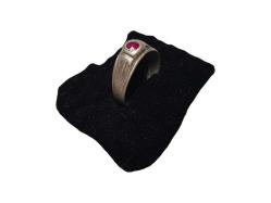 YAKUT TAŞLI ANTİKA GÜMÜŞ YÜZÜK