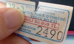İETT ÖZEL HALK OTOBÜS BİLETİ 50.000 TL