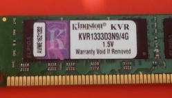 KINGSTON 8 GB (4+4) 1333 Mhz DDR3 PC Masaüstü RAM (Sorunsuz , Kaliteli, İkinci El)