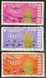 +++ EKVADOR BOLİVAR'cı SPOR OYUNLARI      1965    - DAMGALI