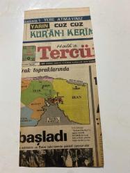 TERCÜMAN GAZETESİ KUPÜRÜ 35 x 13 cm ebatında Tek Yaprak 1980LER - TARİHTEN BUGÜNE İLHAN BARDAKÇI KÖŞE YAZISI -Bardakçı-Lenin-Camus-Hoca Mahmud Şerif-Tinselliğin yapısal dıştalayışı-Bizden bir büyük-Bir başka sömürü-Yarın cüz cüz Kur’an-İran Irak Basra Körfezi çatışmaları başladı
