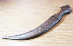 EsKi DAMASCUS ŞaM İŞİ KOFGARİ HANÇER-KAMA....32cm