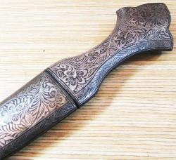 EsKi DAMASCUS ŞaM İŞİ KOFGARİ HANÇER-KAMA....32cm