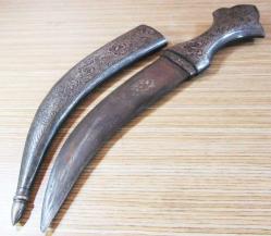 EsKi DAMASCUS ŞaM İŞİ KOFGARİ HANÇER-KAMA....32cm