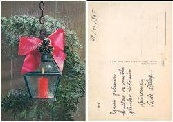 Yabancı Noel Konulu Kartpostal, Arkası Yazılı