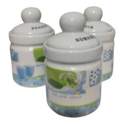 Vintage Seramik Baharatlık Seti - (Nane ,Kırmızı Biber, Tarçın)