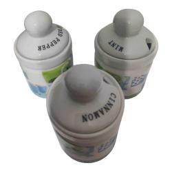 Vintage Seramik Baharatlık Seti - (Nane ,Kırmızı Biber, Tarçın)