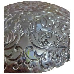 Nakışlı Vintage Beyaz Dantel Tabak