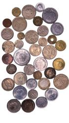 karışık farklı yerli madeni para lotu