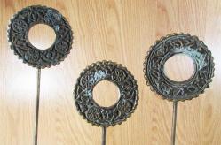 ViNTaGe ErKeN OSMANLI BeNZeTMe KABARTMA MoTiFLi PİRİNÇ DİRHEMLİ DEKOR...