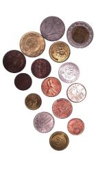 karışık yabancı madeni para lotu