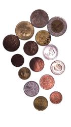 karışık yabancı madeni para lotu