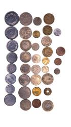 karışık farklı madeni para lotu