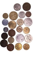 karışık farklı yabancı madeni para lotu